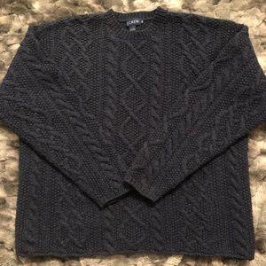 J. Crew Men’s Navy Blue Cable Knit Sweater